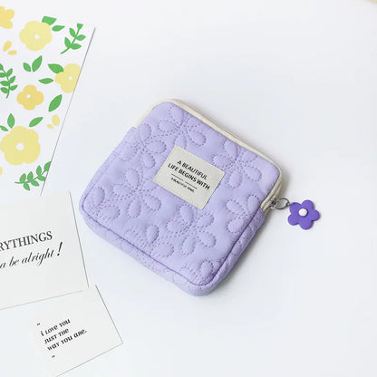 Fashion Women Small Cosmetic Bag Travel Mini Sanitary Napkins Organizer Make Up Coin Money Card Lipstick Storage Pouch Purse Bag