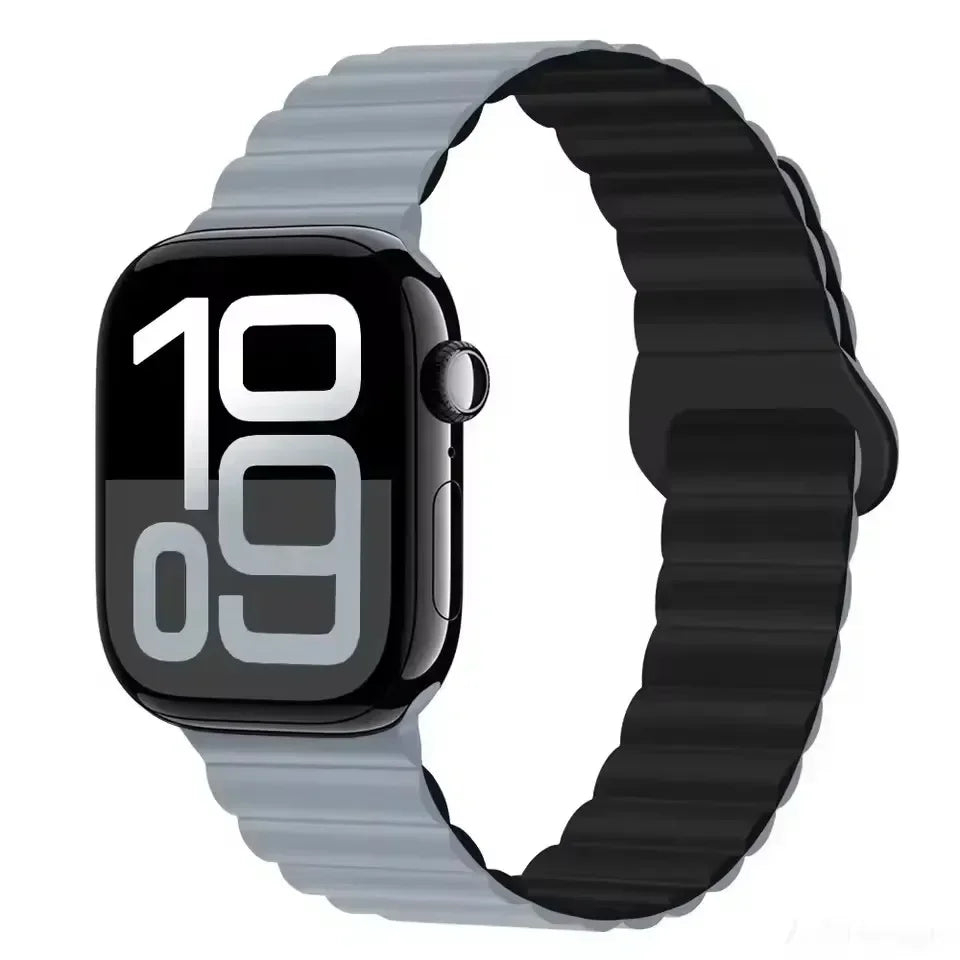 Magnetic Strap For Apple Watch Bands 46mm 42mm 49mm 45mm 44mm 41mm Silicone Sport Bracelet iWatch Series ultra 10 9 8 7 6 5 SE