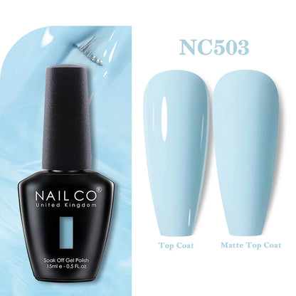 NAILCO 131Colors Vernis Semi Permanent UV Varnish Gel Nail Polish Nails Art Gel Manicure TOP BASE Varnish Hybrid