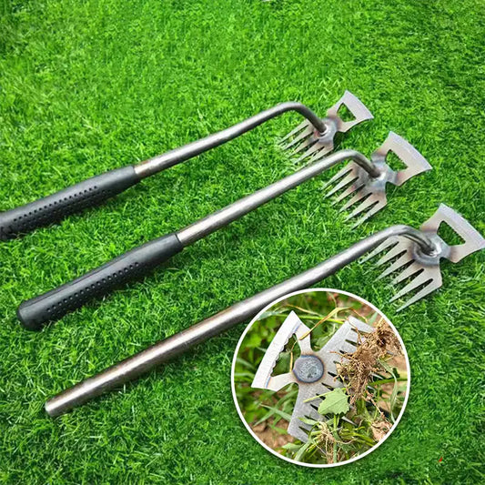 2 In 1 Garden Weeding Tool Manual Weed Grass Rooting Tool Puller Shovel Weeding Removal Hand Gardening Loose Soil Tools
