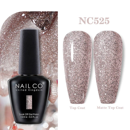 NAILCO 131Colors Vernis Semi Permanent UV Varnish Gel Nail Polish Nails Art Gel Manicure TOP BASE Varnish Hybrid