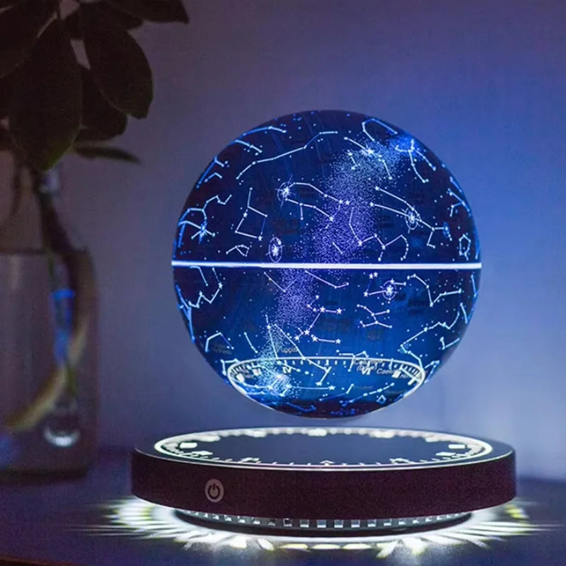 Levitating Lamp Magnetic Levitation Globe LED Earth Floating Lamp Rotating Globe Zodiac Bedside Lights Novelty Christmas Gifts