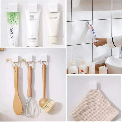 1/2/3/5/10Pcs Punch-free Toothbrush Holder Wall-mounted Toothpaste Holder Storage Rack Holders Organizer Bathroom Accessories