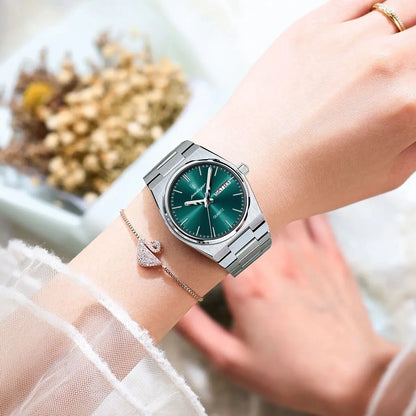 POEDAGAR Elegant Watches For Women Waterproof Luminous Date Week Ladies Watch Quartz Stainless Steel Woman's Fashion Wristwatch
