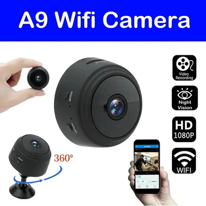 A9 Portable WiFi Wireless Mini Camera Security Monitoring with Voice Recorder for Infants/Pets Smart Home Video Surveillance