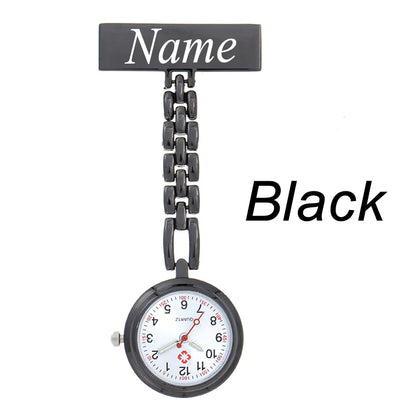 FREE Personalized Your Name Logo Doctor Clock Stethoscope Customize Engrave Medical Hospital Healthcare Pocket FOB Nurse Watch