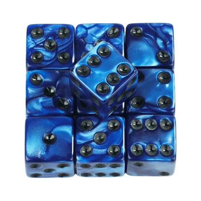 Marble D6 Game Dice 10PCs Square Corner 16MM Math Entertainment Acrylic Gambling Tool Dice