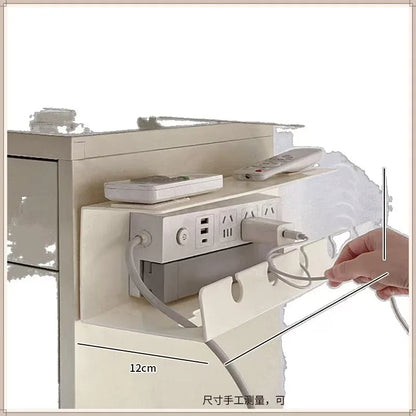 ISRTAO brand Under Desk Cable Management Cable Tray Under Desk With Clamp Power Strip Cord Holder Holder No Drilling Sturdy Spac