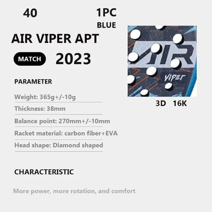 Professional Padel Tennis Racket Carbon Fibre Composite Diamond Shaped EVA Laminated Foam HPS Fengdong 3D SPIN Sports Racquet