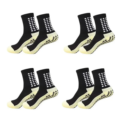 4 Pairs Anti-slip Football Socks Men Woman Non-slip Soccer Basketball Tennis Sport Socks Grip Cycling Riding Yoga Socks
