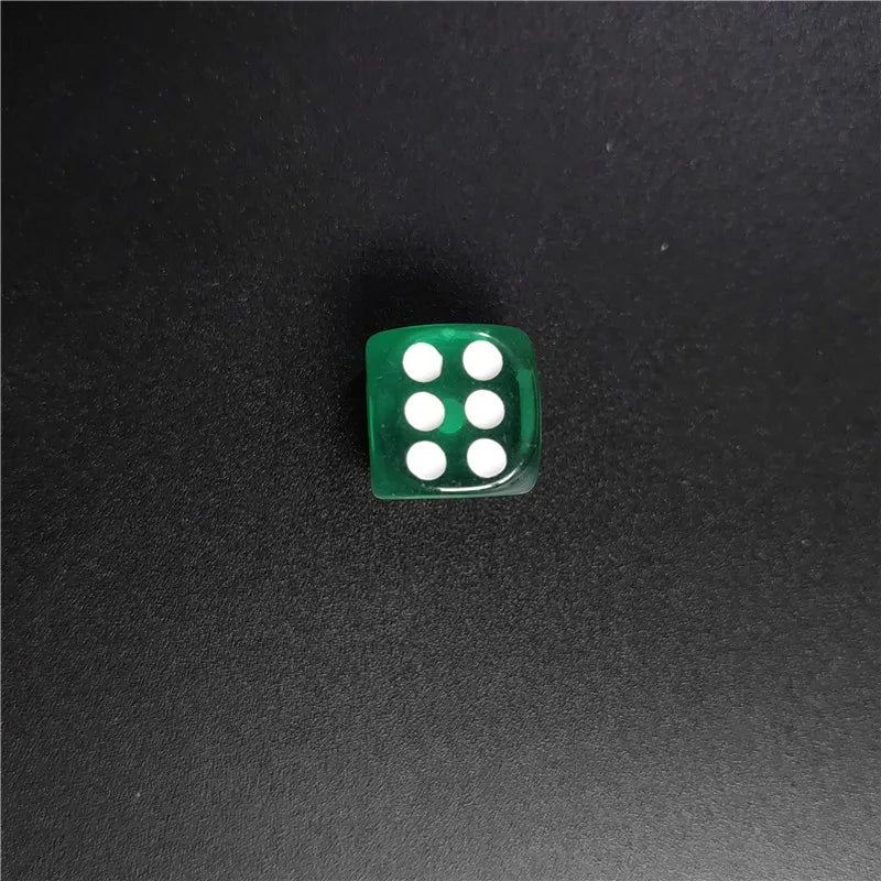 100Pcs/Lot 14mm 10Colors Transparent Dice Acrylic Rounded Corner Drinking Dice Nightclub Bars KTV Entertainment Dice Set Toys