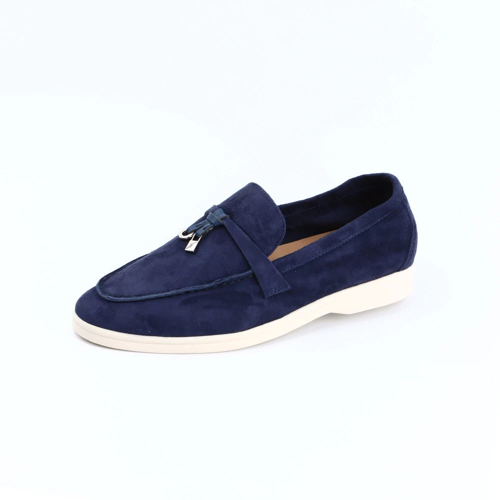 Women Suede Loafer 2024 Summer Walking Casual Moccasins Flat Loafer Men Lazy Shoes Fashion New Design Slip on Loafer Unisex