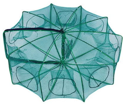6/8/10 Holes Mesh Portable Fishing Net Cage Folding Crayfish Catcher Casting Fish Crab Crayfish Shrimp Smelt Eels Traps fishing