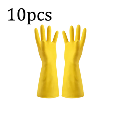 1/3/5/10PCS Rubber Gloves Washing Dishes Waterproof Thickened Beef Rubber Latex Labor Protection Wear Resistant Work Household