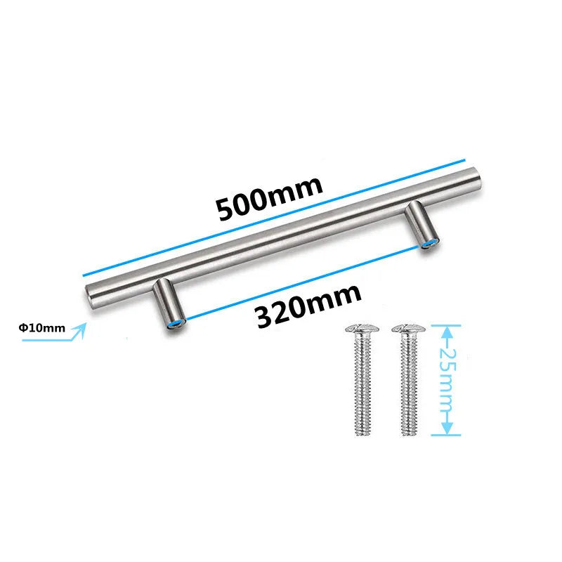 Black Gold Cupboard Handle Brushed Stainless Steel Kitchen Cabinet Door Knob Furniture Drawer Pull  Hardware Pulls  Bar Handle