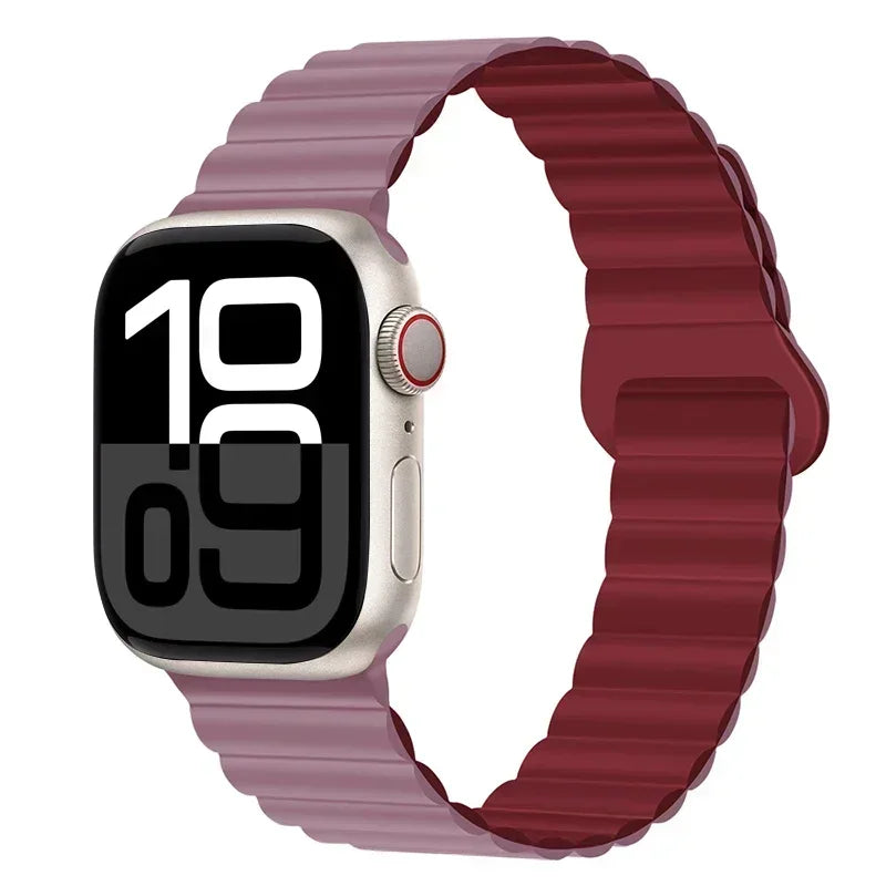 Magnetic Strap For Apple Watch Bands 46mm 42mm 49mm 45mm 44mm 41mm Silicone Sport Bracelet iWatch Series ultra 10 9 8 7 6 5 SE