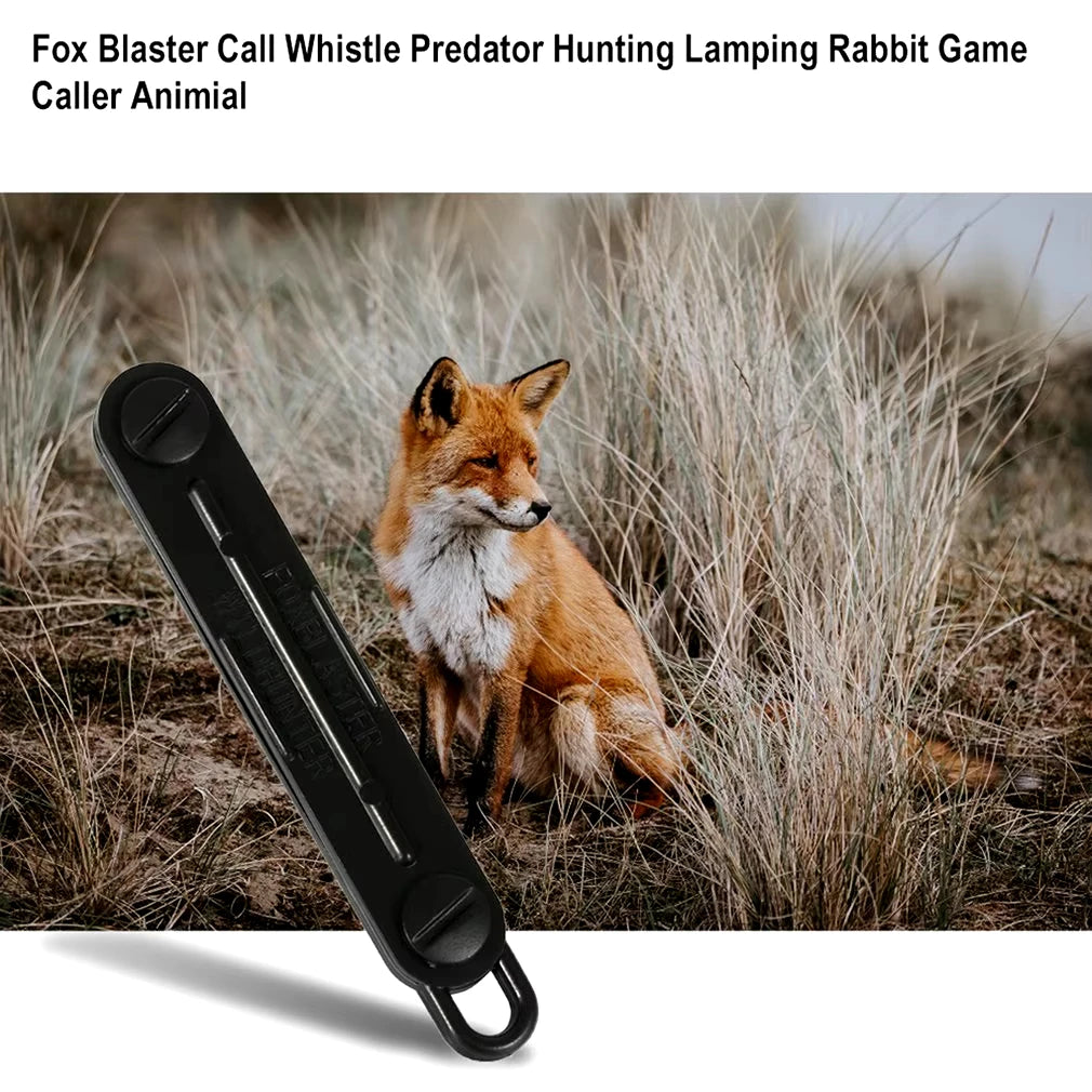 DIZETION Black Outdoor Fox Down Fox Blaster Call Whistle Predator Hunting Lamping Calling Rabbit Game Caller Animial