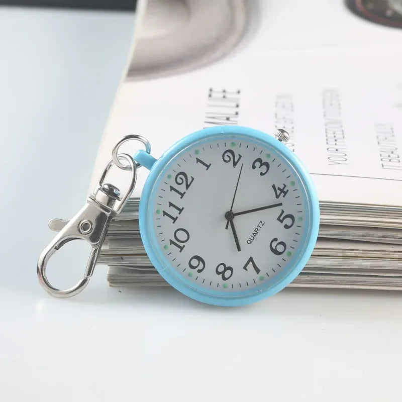 Pocket Watches Nurse Pocket Watch with Keyring Doctors Student Exam Quartz Watch Medical Vintage Watch Child Gift