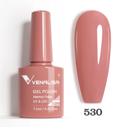 Venalisa HEMA TPO FREE Nail Gel Polish Glitter Gorgeous Full Coverage Soak Off UV LED French Nail Jelly Pink Nude Collection