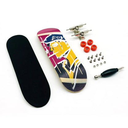 Creative Mini Finger Skateboard Fingerboard Colourful Skatepark Maple Double Rocker Sport Bearings and Palm Slide Board