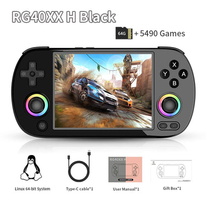ANBERNIC RG40XX H Handheld Game Console Linux 64-bit System 4.0 inch IPS 3200mAh Retro Video Gaming Console 64G 5000+ Games Gift