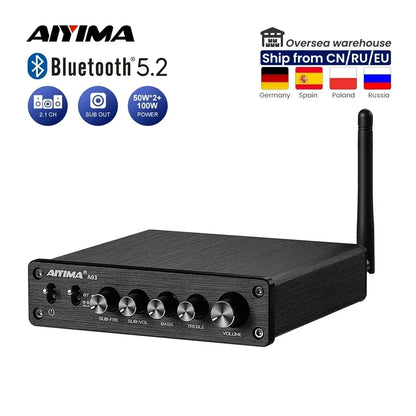 AIYIMA TPA3116 Subwoofer Bluetooth Verstärker HiFi TPA3116D2 2,1 Digitale Audio Power Verstärker 50Wx2 + 100W Sound Amplificador A03 