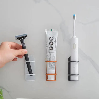 Punch-Free Wall-Mounted Electric Toothbrush Holder Razor Organizer Storage Shelf Bathroom Accessories Toothbrush Holder