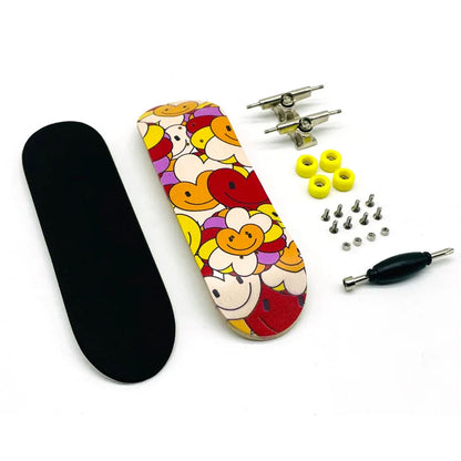 Creative Mini Finger Skateboard Fingerboard Colourful Skatepark Maple Double Rocker Sport Bearings and Palm Slide Board