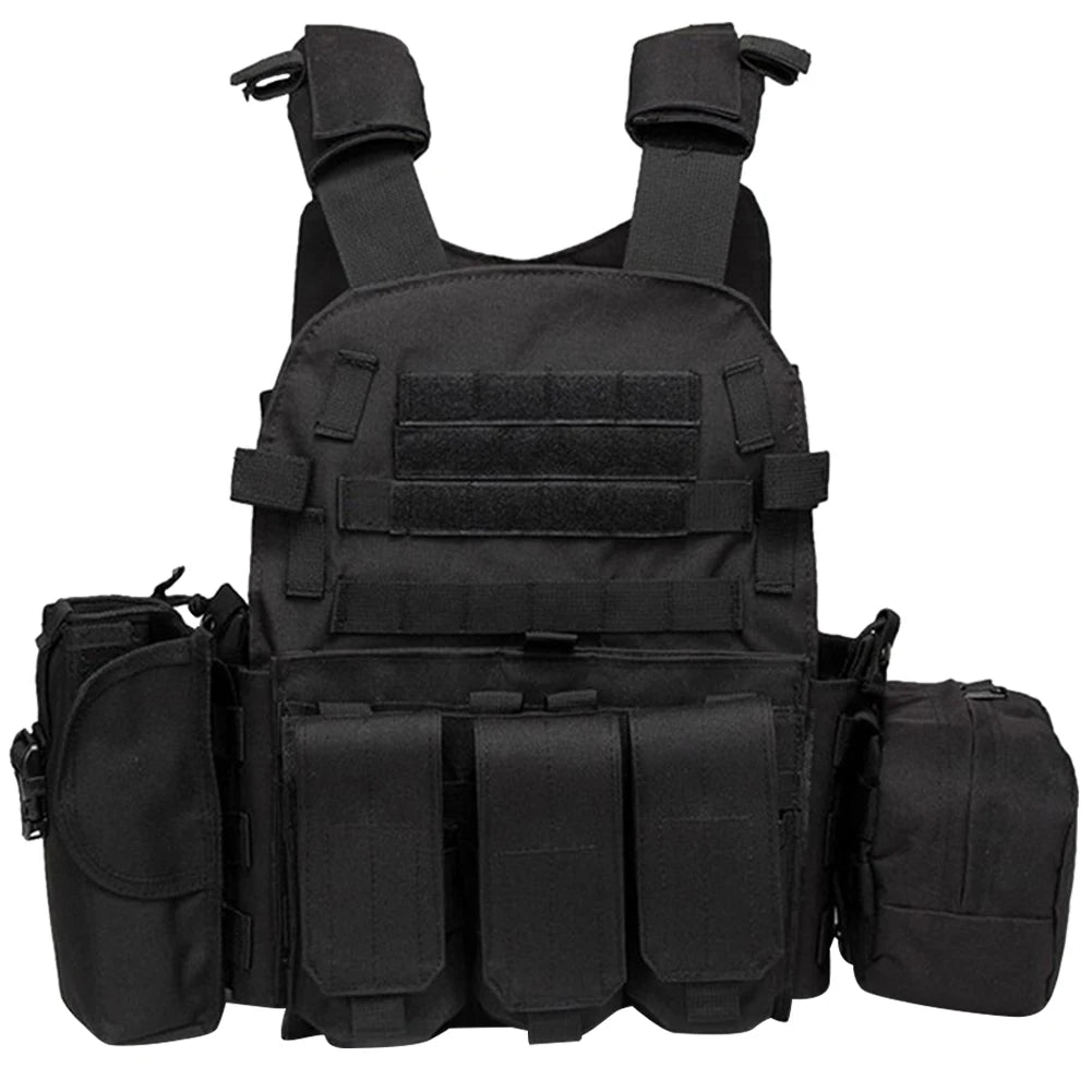 Nylon Tactical Vest Body Armor Hunting Carrier Airsoft Accessories Men Combat MOLLE Camo Military Army Vest Outdoor CS Hunting