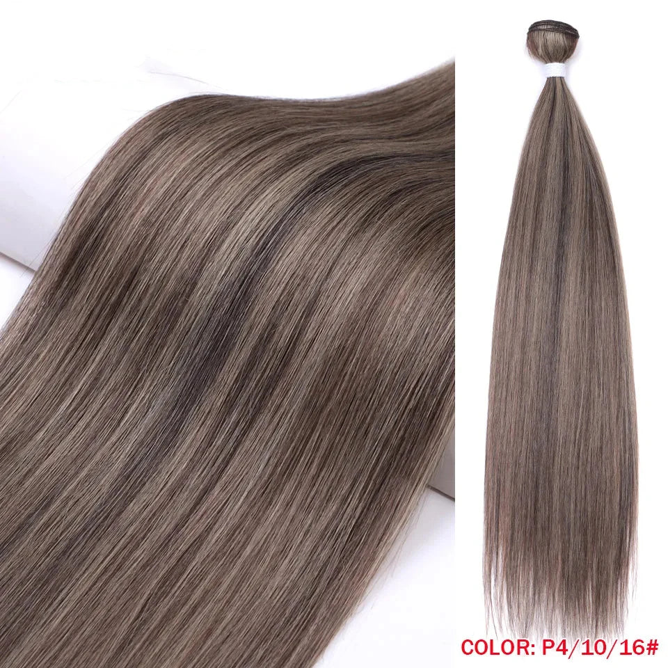 Straight Hair Bundles Salon Natural Hair Extensions Fake Fibers Super Long Synthetic Yaki Straight Hair Weaving Full to End