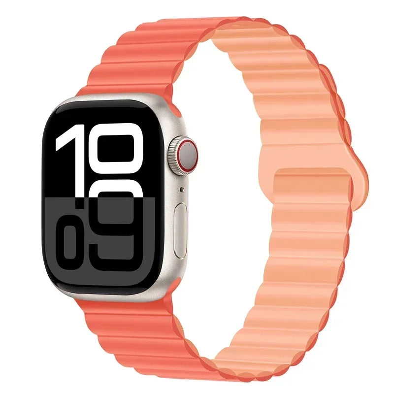 Magnetic Strap For Apple Watch Bands 46mm 42mm 49mm 45mm 44mm 41mm Silicone Sport Bracelet iWatch Series ultra 10 9 8 7 6 5 SE
