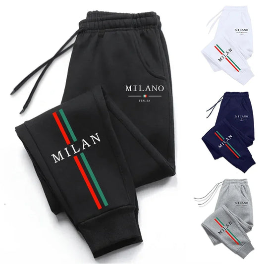 2025 Hot Sale Milan City Printed Jogger Pants High Quality Men's Autumn Winter Casual Sports Sweatpants Outdoor Running Wear