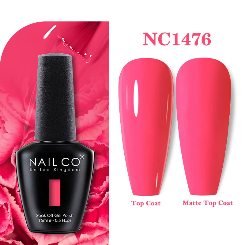 NAILCO 131Colors Vernis Semi Permanent UV Varnish Gel Nail Polish Nails Art Gel Manicure TOP BASE Varnish Hybrid