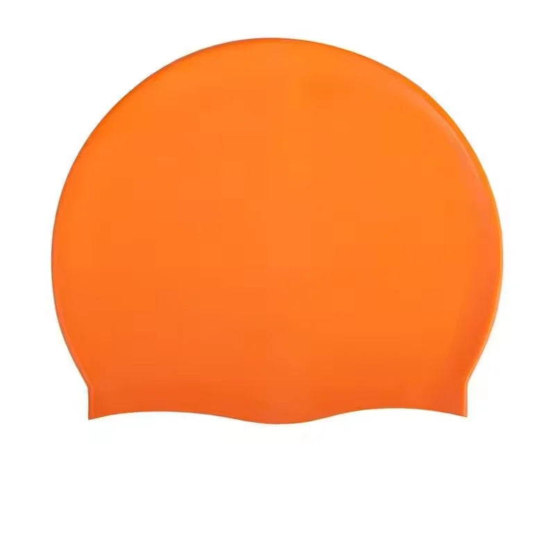 Unisex Adult Silicone Swim Cap Waterproof Swimming Hat Non Slip Bathing Pool Hat Elastic Silicone Cap for Long and Short Hair