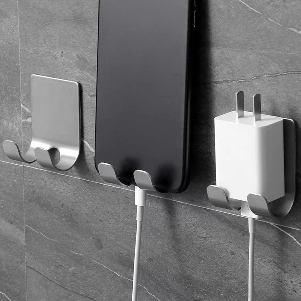 2pcs Razor Holder 304 Stainless Steel Men Shaving Shaver Razor Stand Shelf Shaving Razor Storage Rack Bathroom Hook Organizer