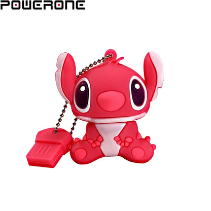 POWERONE Mini U Disk 64GB 32GB 16GB 8GB Flash Drives Cartoon USB 2.0 Flash Memory Stick Pen Drive External Storage U Disk Gift