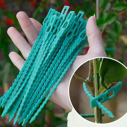 Adjustable Plastic Plant Cable Ties Reusable Self-locking Ties Garden Plant Vine Supports Cable Ties Stem Tomato Clip Fastener