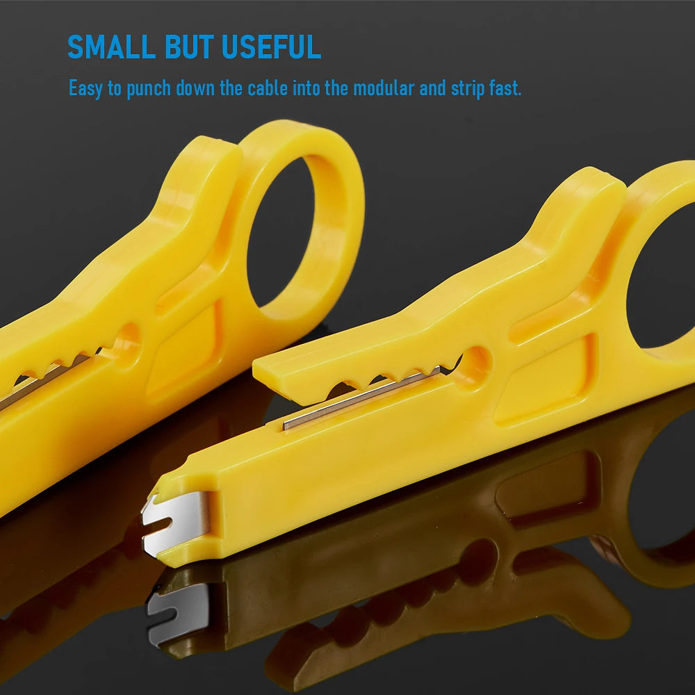 Cable Stripping Wire Cutter Crimping Tool Multi Stripper Knife Crimper Pliers Mini Portable Decrustation Electrical Straight