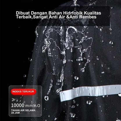 Reflective Split Rain Suit - Full Body Storm Protection for E-Bike/Motorcycle Delivery Riding