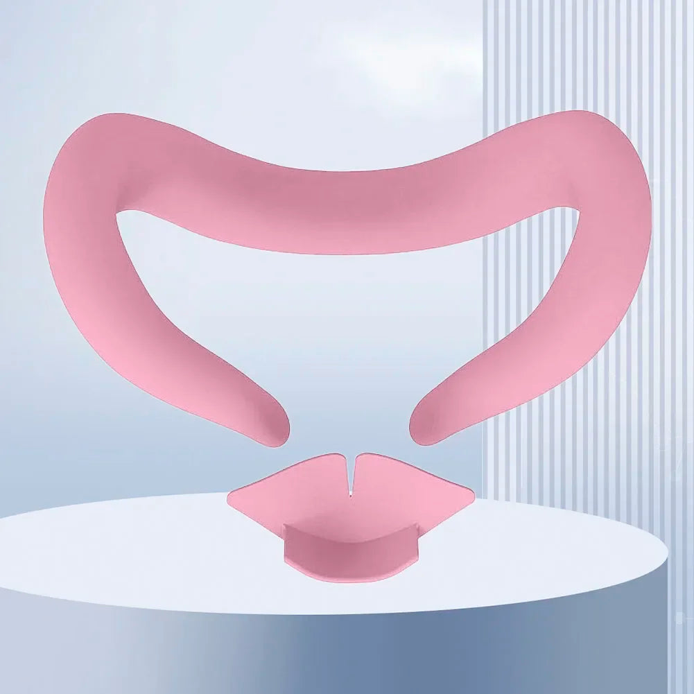 Silicone VR Face Mask Lightproof VR Facial Interface Sweatproof Face Cover Pad Washable Replacement for Meta Quest 3 Accessories