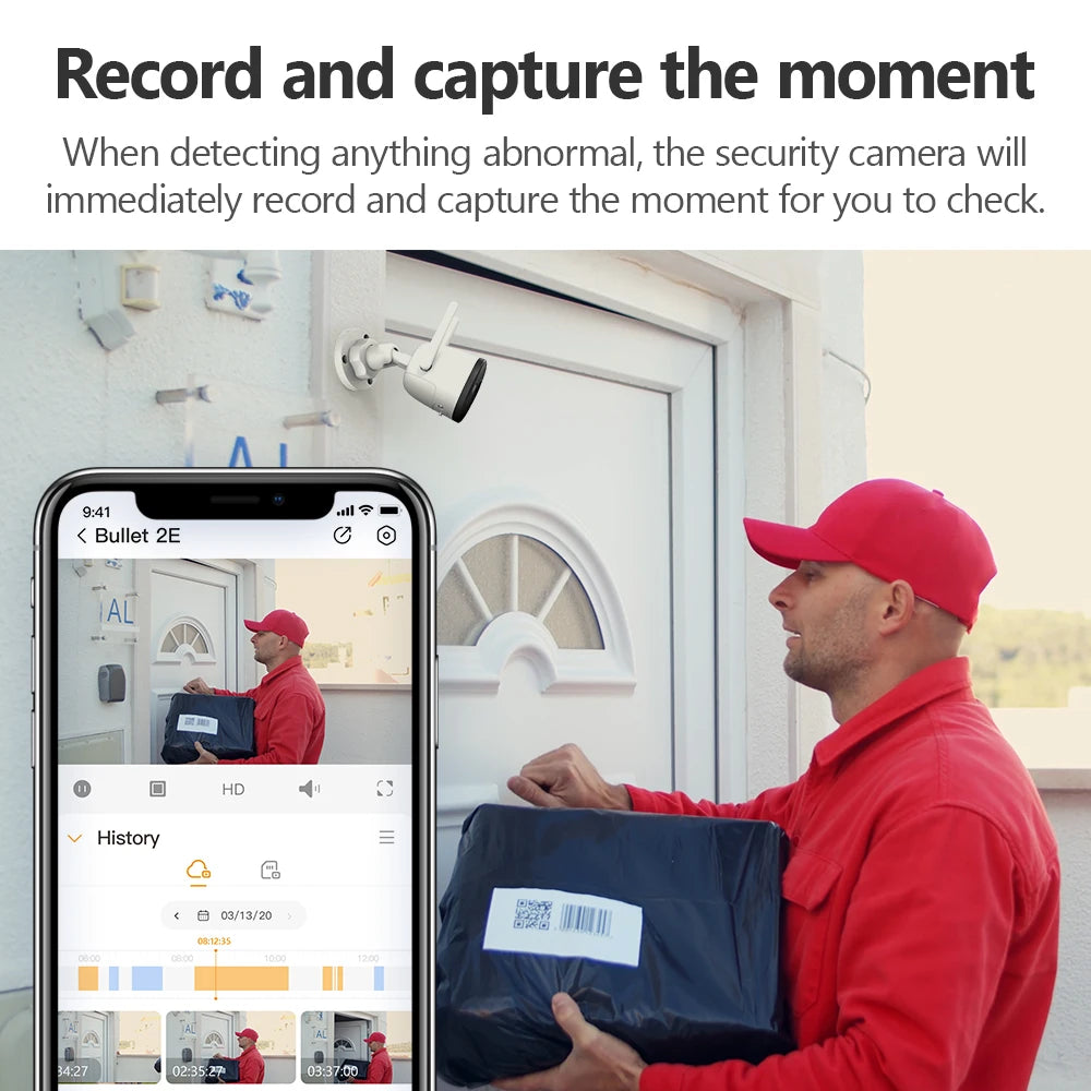 IMOU Bullet 2E 5MP 3K Built-in Spotlight Full Color WiFi Camera Outdoor IP67 Waterproof Home Security Human Detect IP Camera