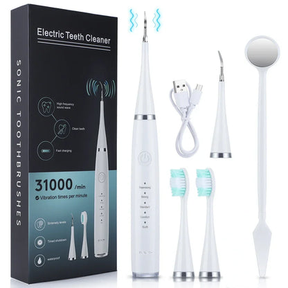3 IN 1 Toothbrush Sonic Dental Teeth Whitening Kit Tooth Whitener Calculus Tartar Remover Tools Cleaner Stain Oral Care