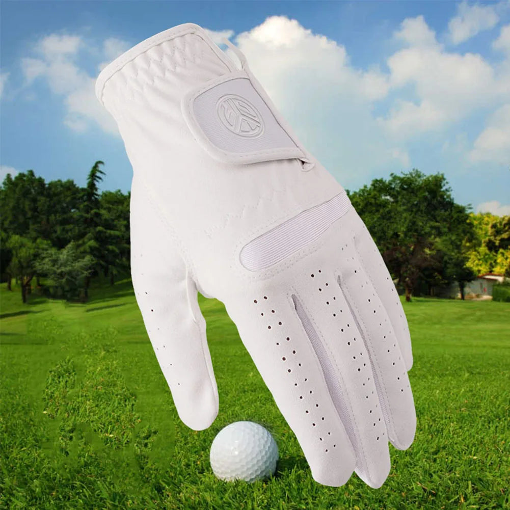 1 Pc Men's Golf Gloves Left Right Hand Women Soft Ultra-fiber Cloth Breathable Wear-resistant Golf Gloves Sports Gloves