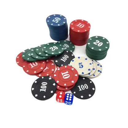 100Pcs Round Plastic Chips Casino Card Game Baccarat Counting Accessories Entertainment Chip Entertainment