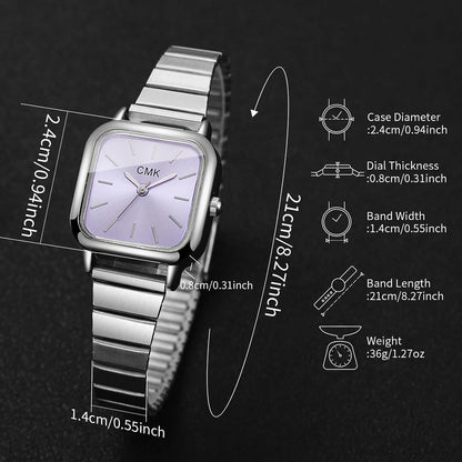 Fashion Square Women Watches Luxury Ultra-thin Strap Ladies Quartz Wristwatch For Ladies Clock Reloj Mujer（Without Box）