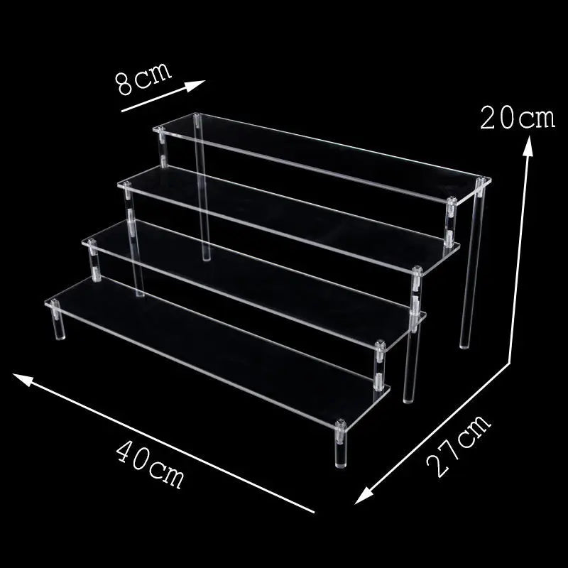 Acrylic Risers for Display 2-5 Tier Acrylic Display Stand Perfume ,Clear Cupcake Stand Holder for Figures Dessert Doll Shelves