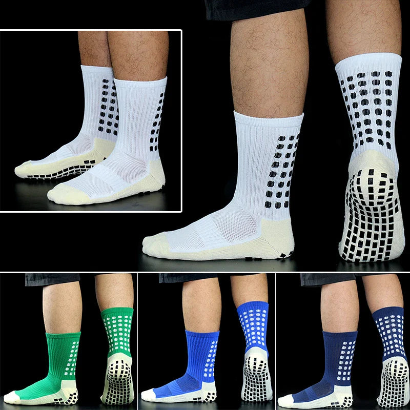 New Sports Anti Slip Soccer Socks Cotton Football Men Grip Socks calcetas antideslizantes de futbol