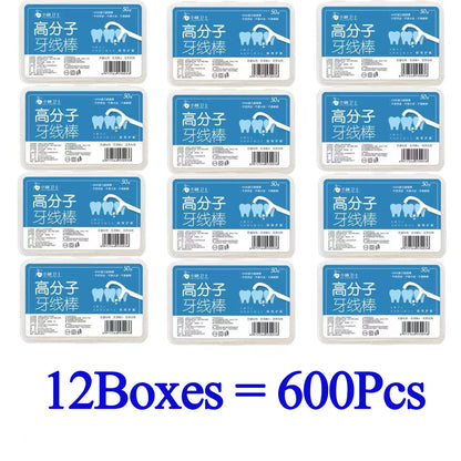 50-1000pcs Portable Dental Floss Pick Bow Shaped Super Thin Dental Floss Clean Between Teeth Interdental Brush Oral Hygiene Care