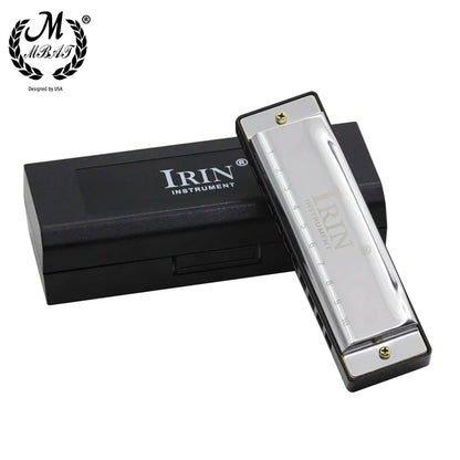 M MBAT 10 Holes 20 Tones Key G Blues Harmonica ABS Box Beginner Music Lover Woodwind Instrument High Quality Harmonica With Case