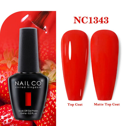 NAILCO 131Colors Vernis Semi Permanent UV Varnish Gel Nail Polish Nails Art Gel Manicure TOP BASE Varnish Hybrid